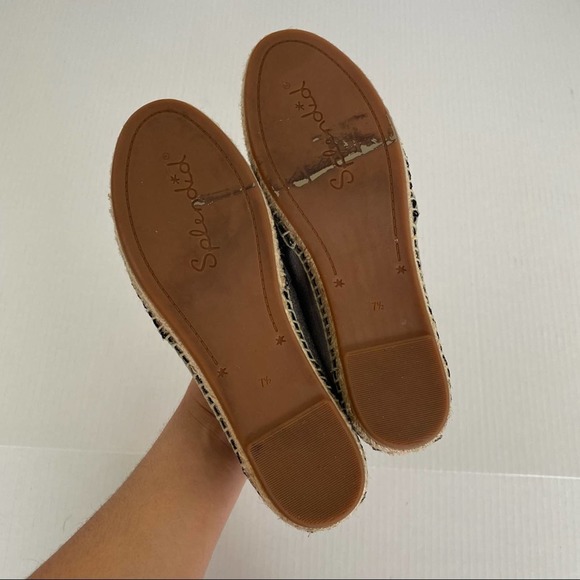 Splendid Jaime Grey Metallic Espadrille Flat 7.5 - Picture 6 of 7